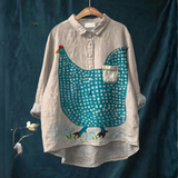 Noemi – Camisa de lino estampada