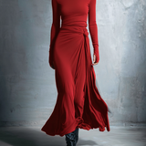 Alba - Vestido largo con nudo lateral
