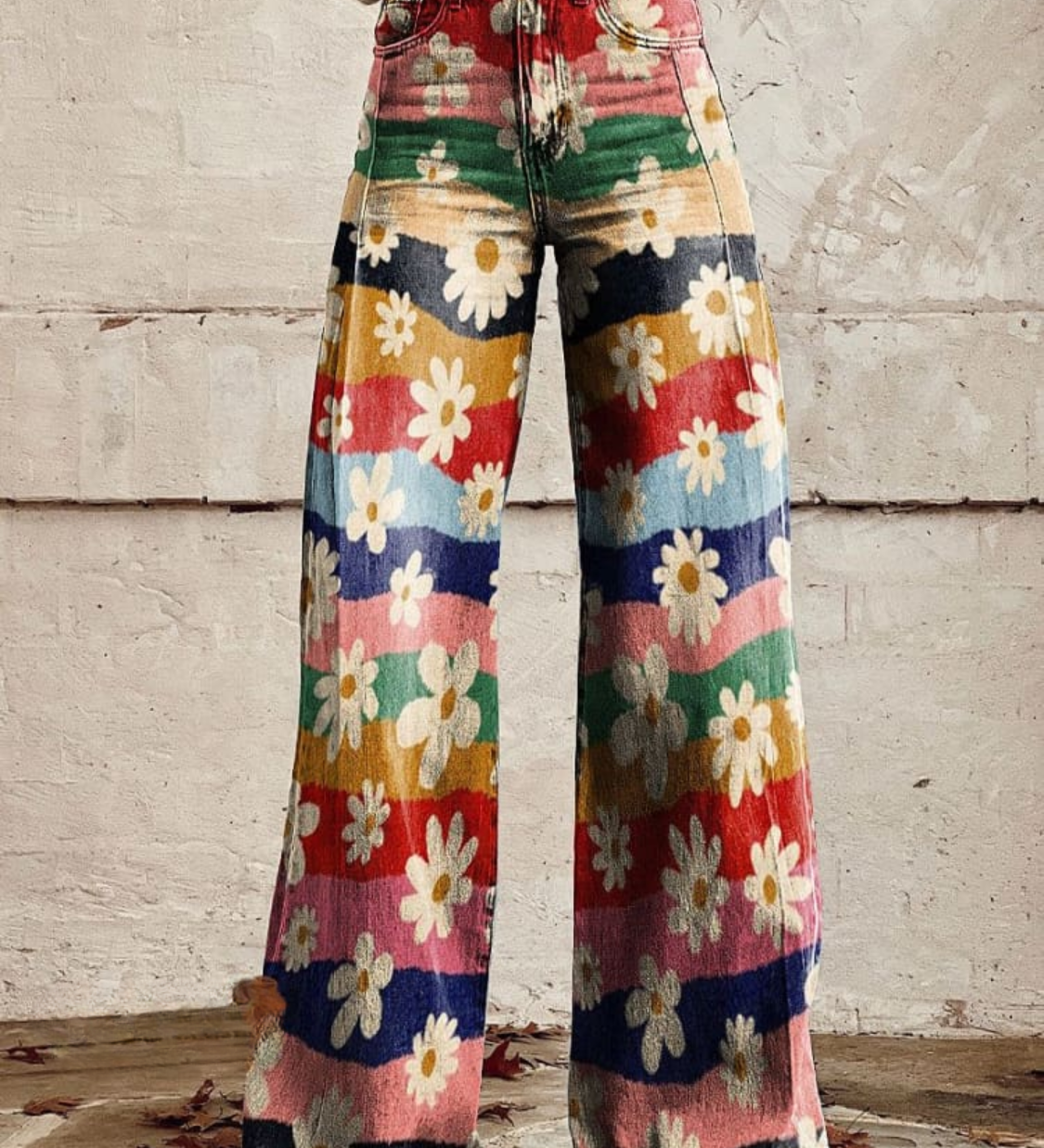 Léon - Elegante pantalón floral