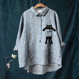 Ilaria – Camisa de lino estampada