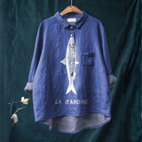 Federica – Camisa de lino estampada