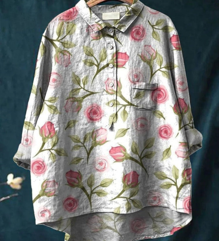Tiziana – Camisa de lino estampada