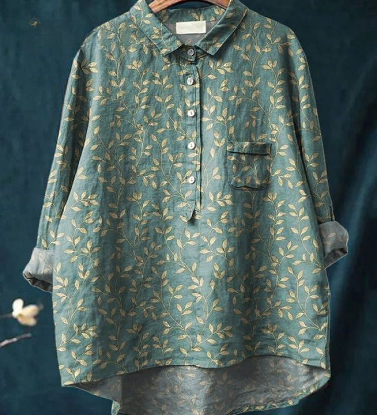 Tiziana – Camisa de lino estampada