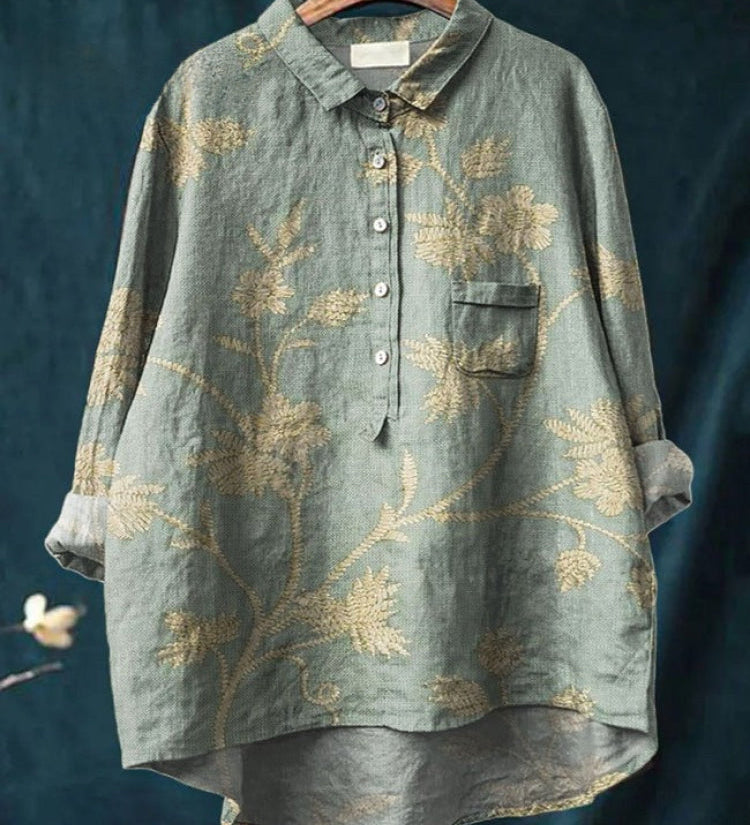 Tiziana – Camisa de lino estampada