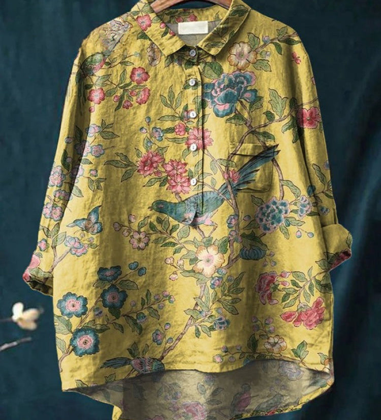 Tiziana – Camisa de lino estampada