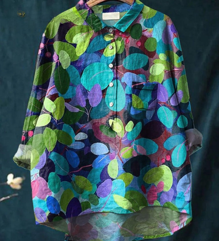 Tiziana – Camisa de lino estampada