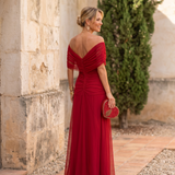 Vestido maxi elegante para fiesta con escote en corazón