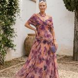 Vestido maxi elegante para fiesta con escote en corazón