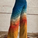 Léa - Elegante pantalón retro en zigzag